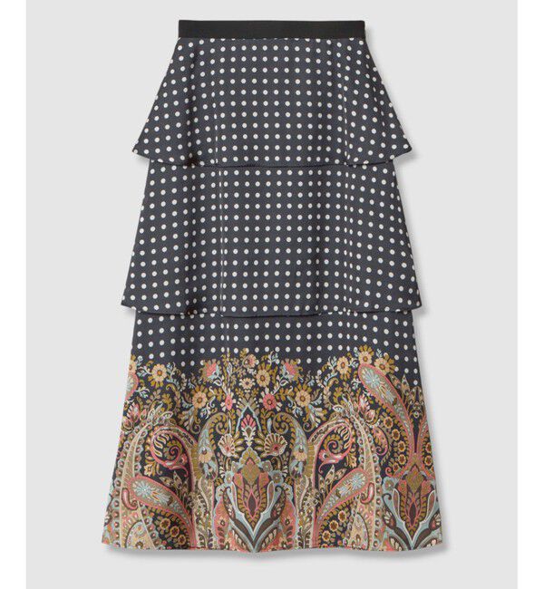 LOULOU WILLOUGHBY「【LOULOU WILLOUGHBY】ペイズリードットスカート」|スカート|