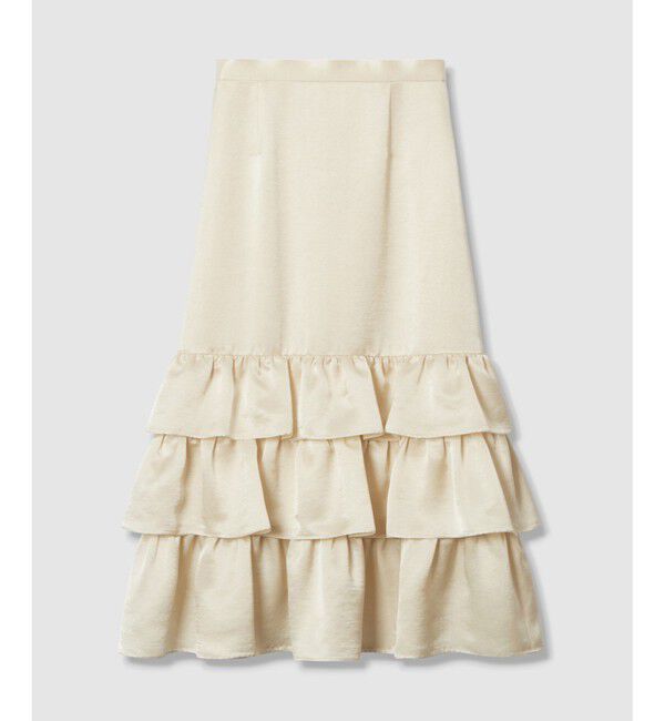 LOULOU WILLOUGHBY「【LOULOU WILLOUGHBY】トリアセサテンティアードスカート」|スカート|