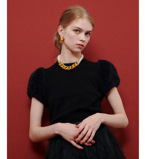 LOULOU WILLOUGHBY「WEB限定【LOULOU WILLOUGHBY】フェザースリーブプルオーバー」|ニット・セーター|