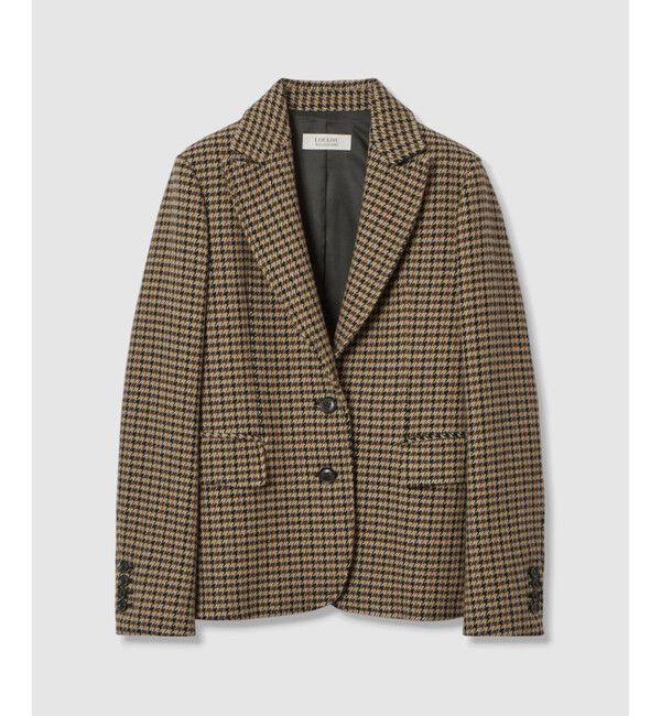 LOULOU WILLOUGHBY「【LOULOU WILLOUGHBY】ガンクラブチェックシングルジャケット」|テーラードジャケット|
