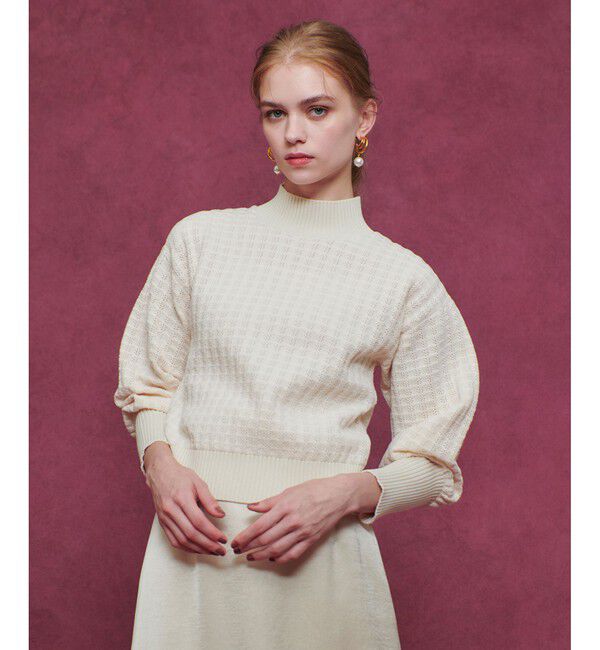 LOULOU WILLOUGHBY「【LOULOU WILLOUGHBY】ロングリブカフスモールプルオーバー」|ニット・セーター|