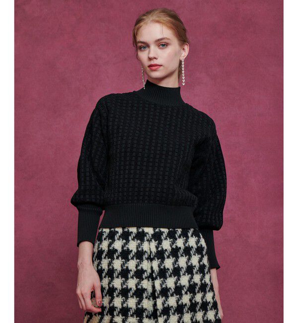 LOULOU WILLOUGHBY「【LOULOU WILLOUGHBY】ロングリブカフスモールプルオーバー」|ニット・セーター|