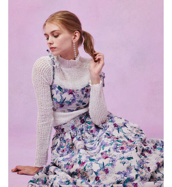 LOULOU WILLOUGHBY「【LOULOU WILLOUGHBY】LIMONTAフラワージャガードスカート」|スカート|