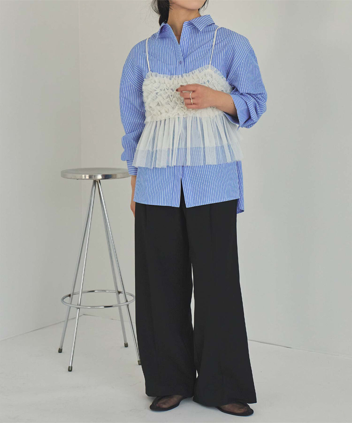 titivate「サッカーストライプシャツ」|シャツ・ブラウス|