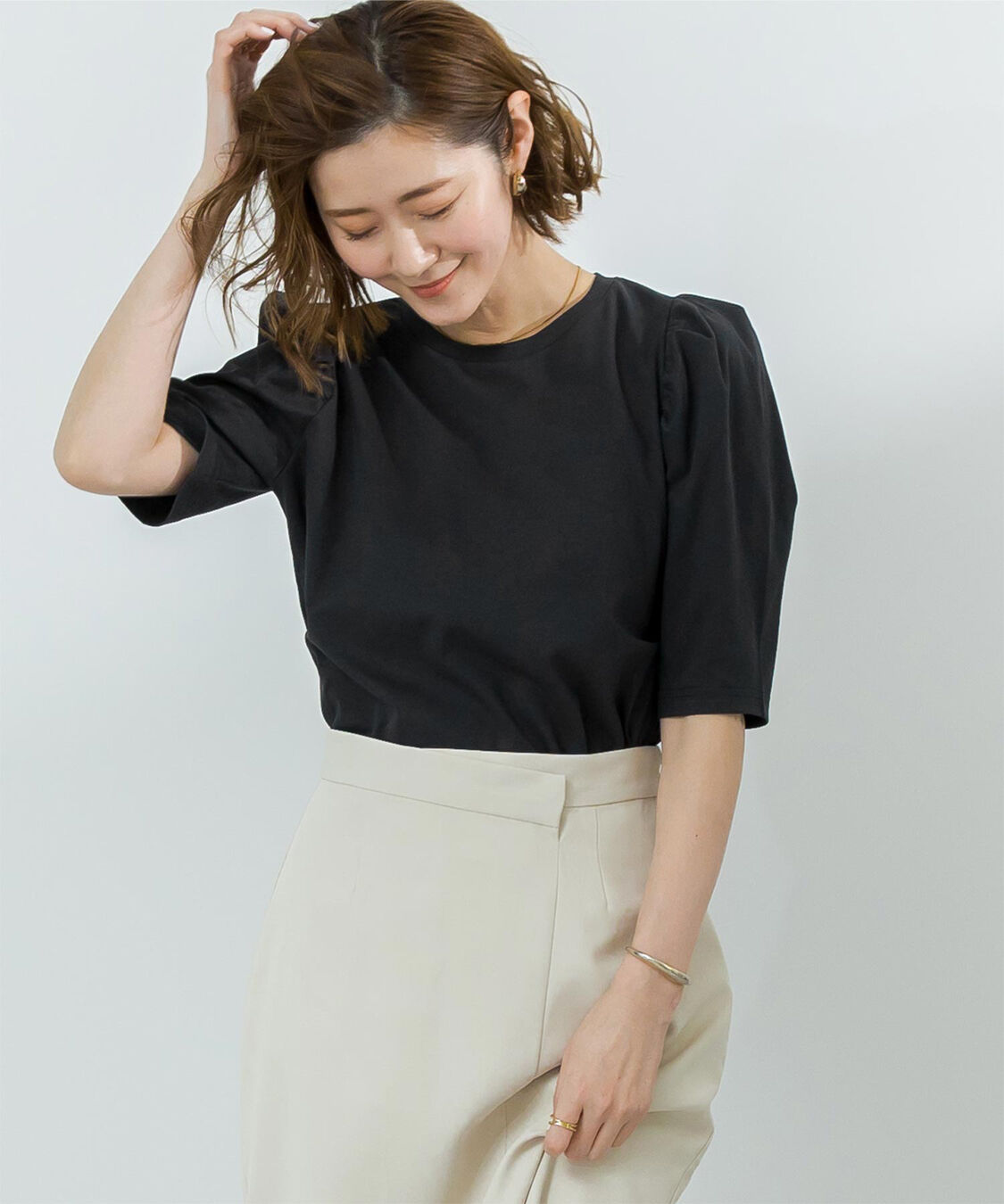 ur's「汗染み防止パフスリーブTシャツ」|Tシャツ・カットソー|