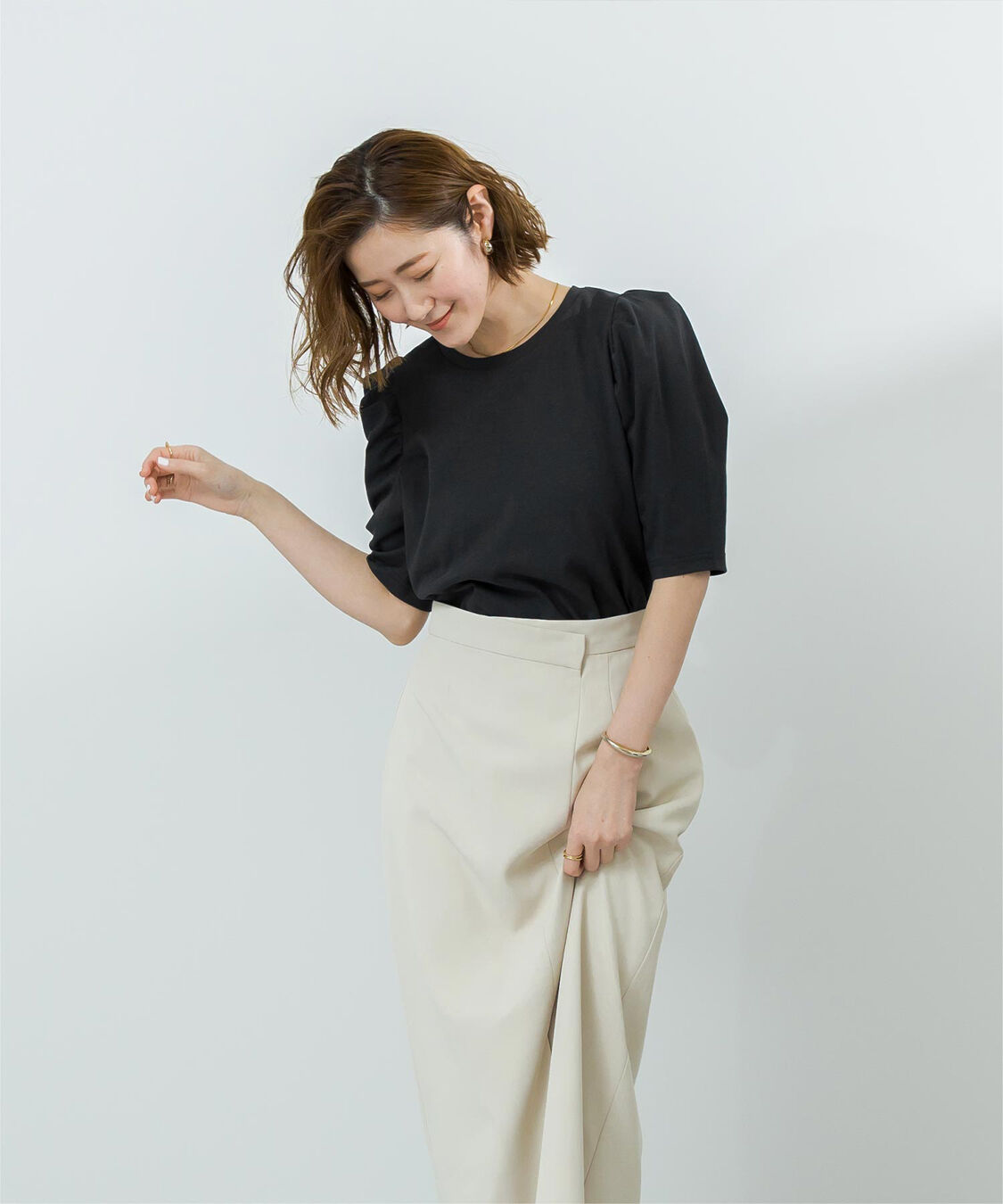 ur's「汗染み防止パフスリーブTシャツ」|Tシャツ・カットソー|