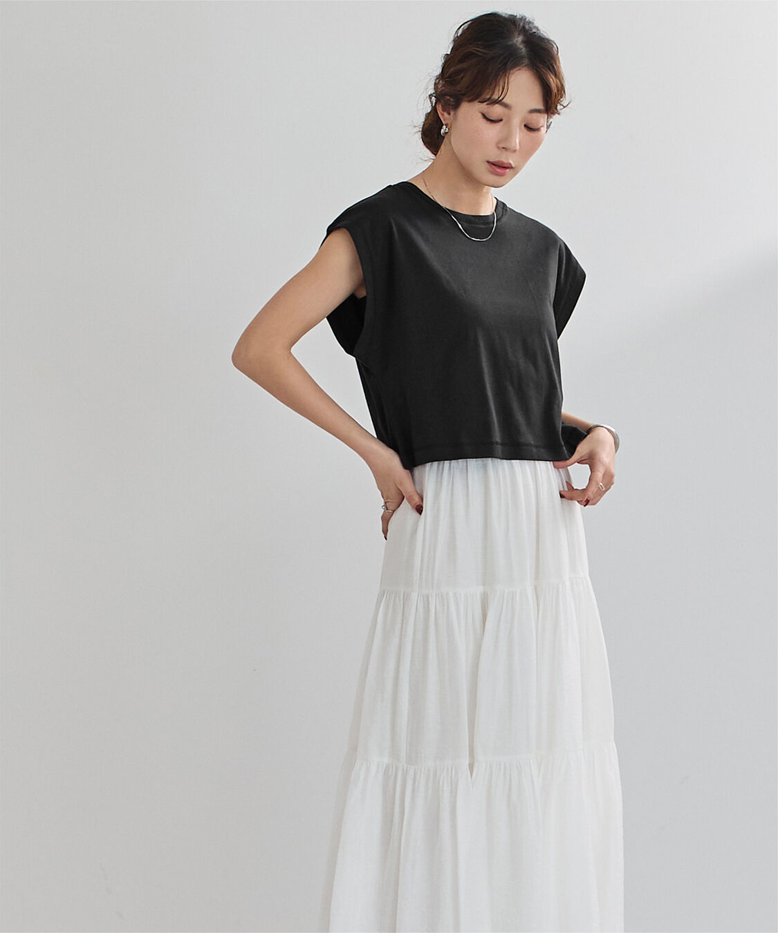 ur's「汗染み防止ワイドスリーブTシャツ」|Tシャツ・カットソー|