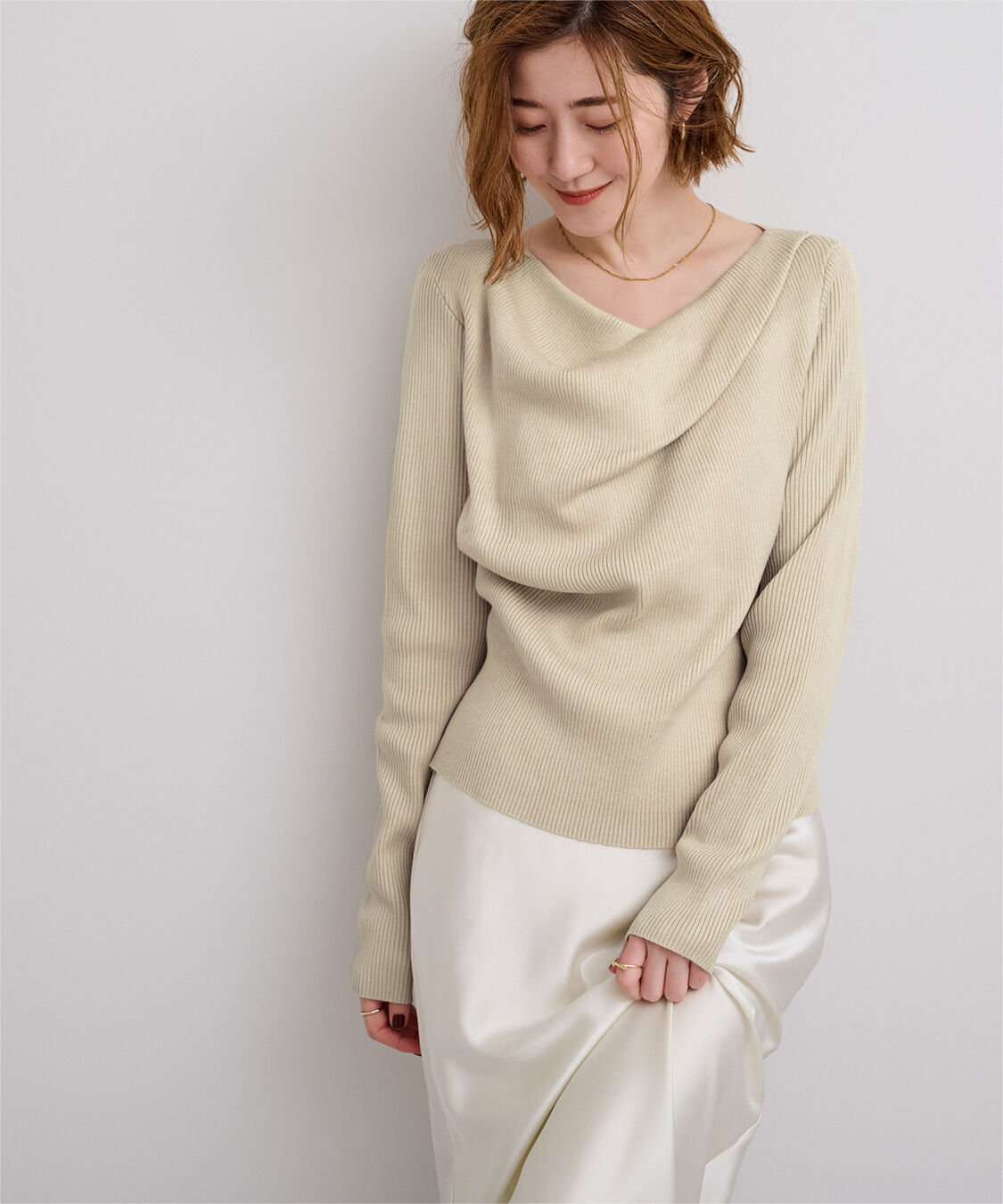 ur's「オフショルダーリブニットトップス」|ニット・セーター|