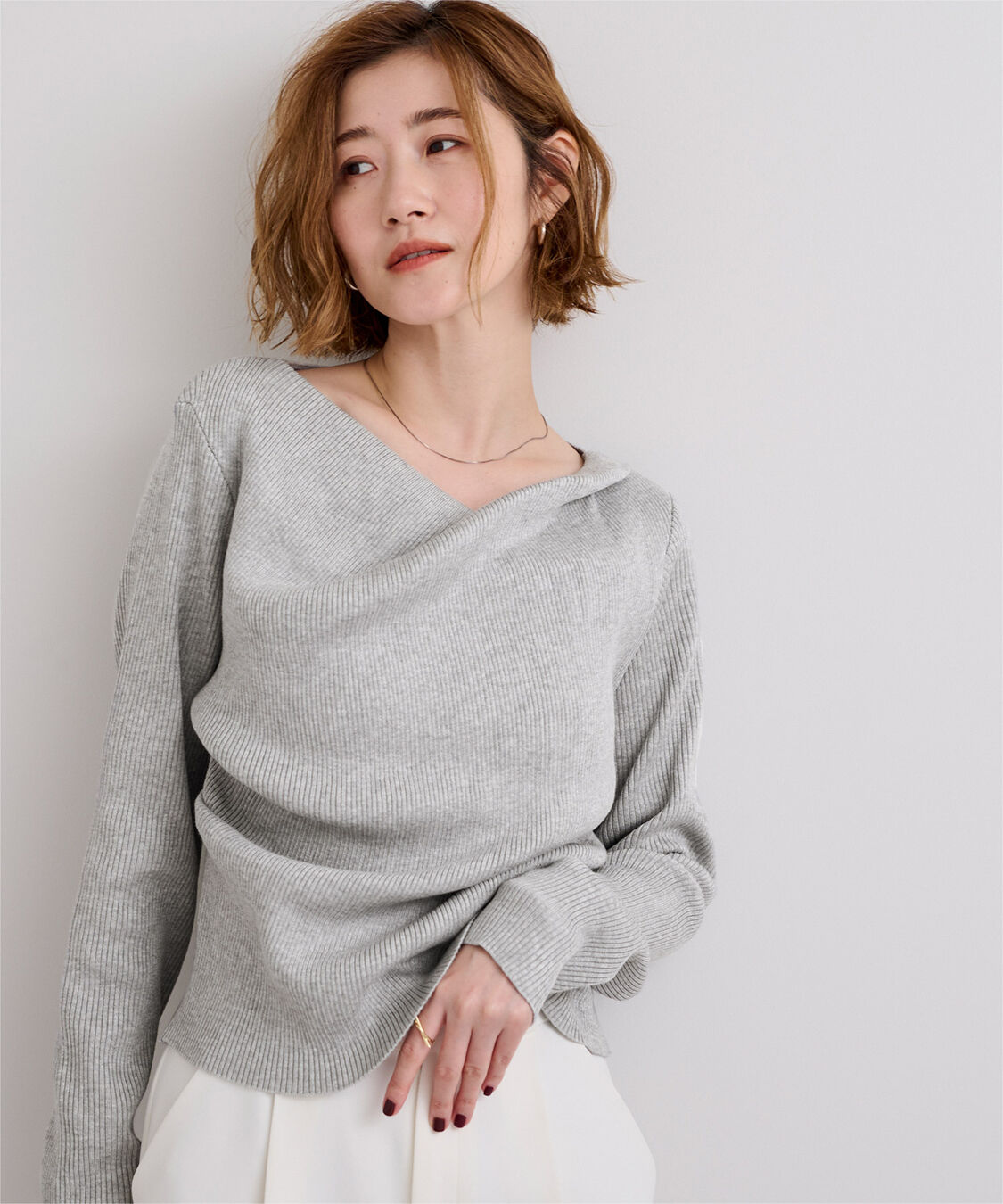 ur's「オフショルダーリブニットトップス」|ニット・セーター|