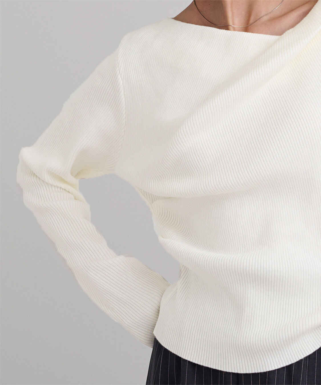 ur's「オフショルダーリブニットトップス」|ニット・セーター|