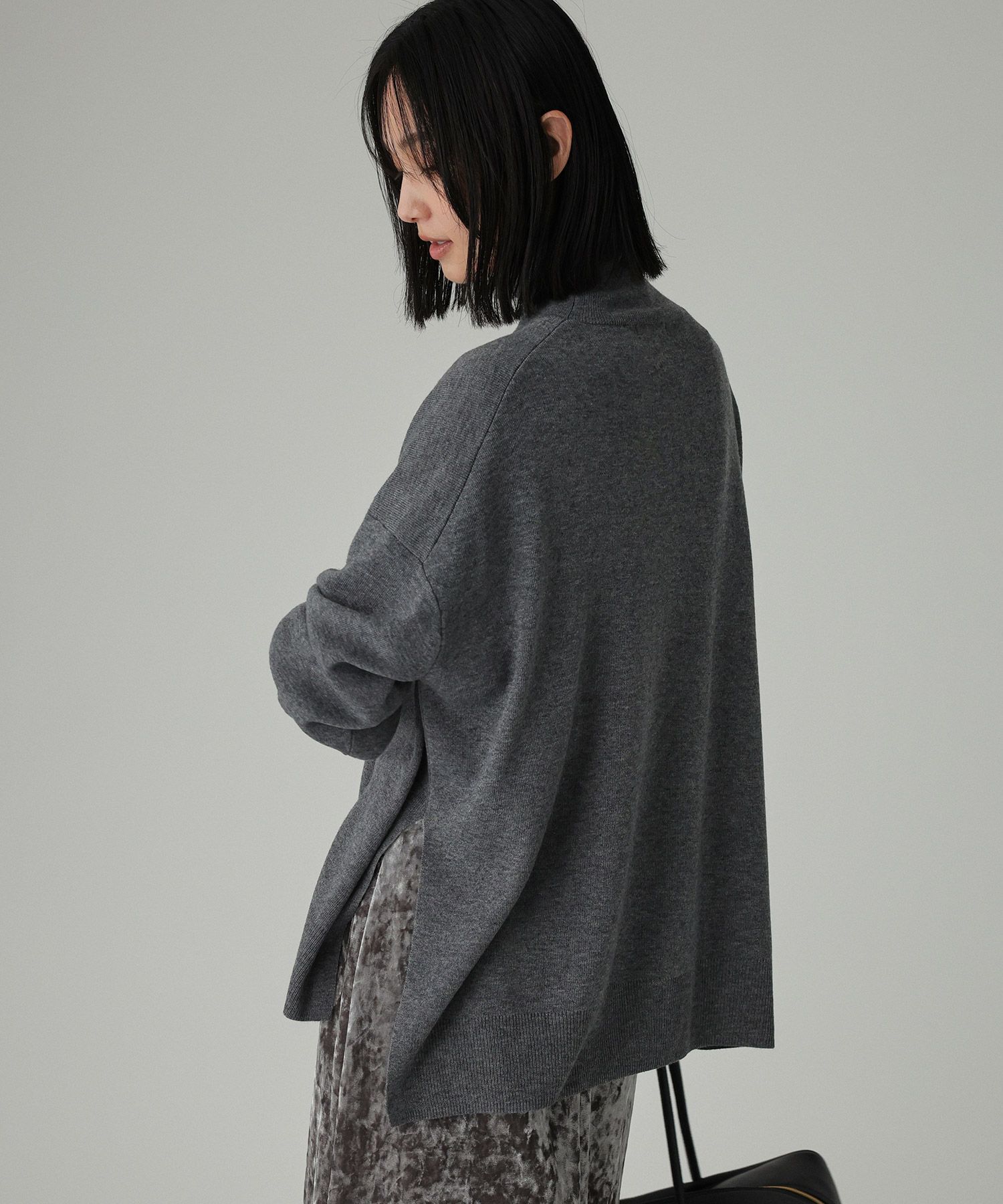 BABYLONE「ﾊｲﾈｯｸﾎﾟﾝﾁｮKN」|ニット・セーター|