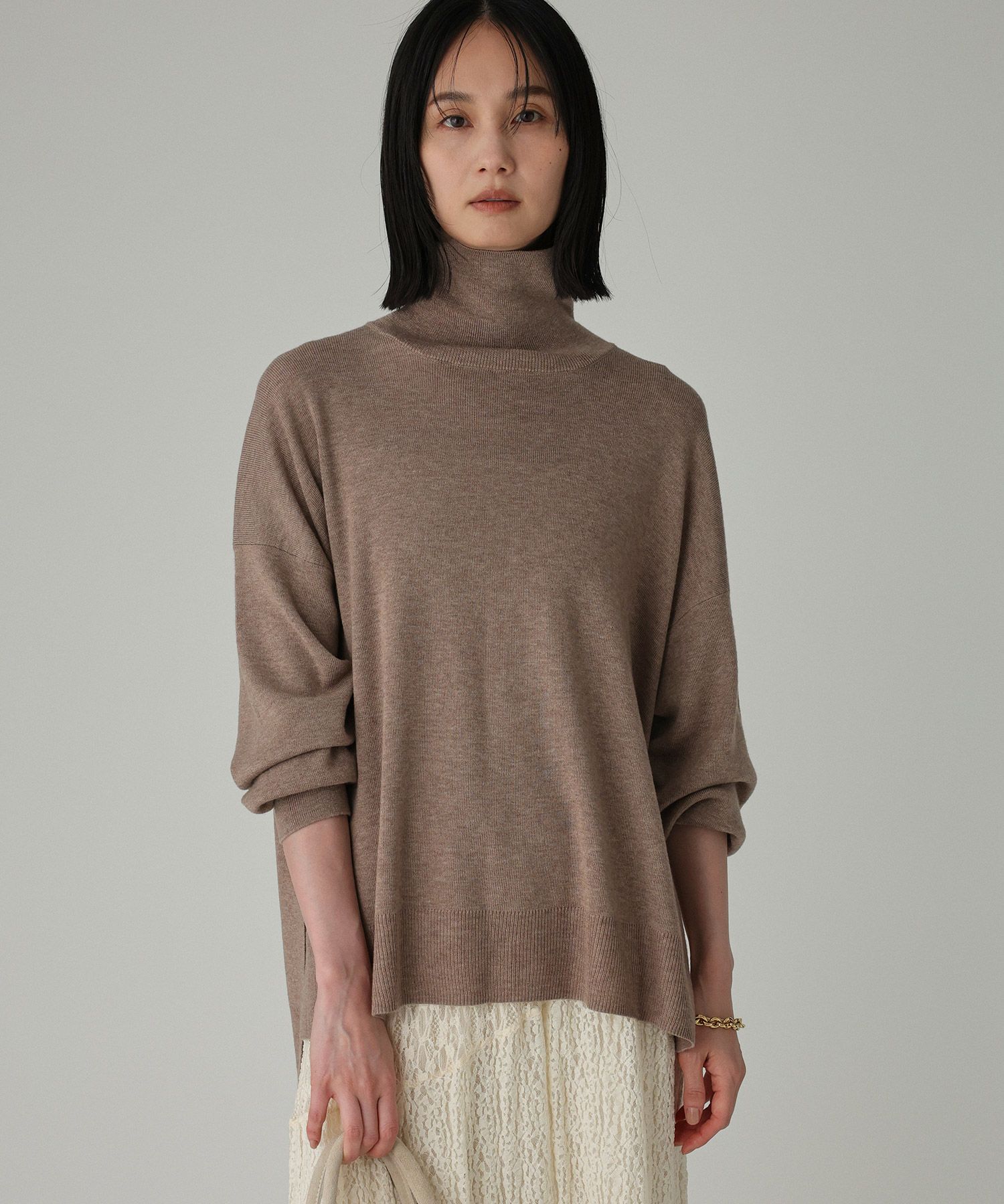 BABYLONE「ﾊｲﾈｯｸﾎﾟﾝﾁｮKN」|ニット・セーター|ﾍﾞｰｼﾞｭ