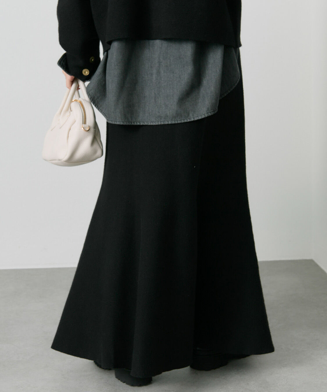  「【新色追加/リバイバル】ミラノリブニットスカート」|スカート|