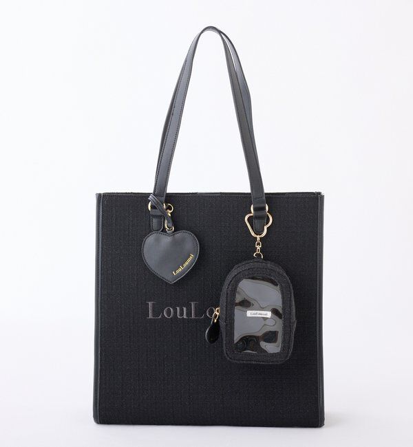  「【LouLoumei】8色展開／ハートチャーム付きトートバッグ／自立可能」|その他|