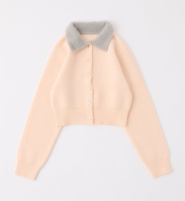  「シャギー襟配色ポロニット」|ニット・セーター|