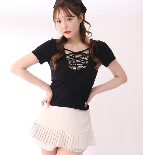  「【SMサイズ展開あり】細プリーツスカパン」|スカート|