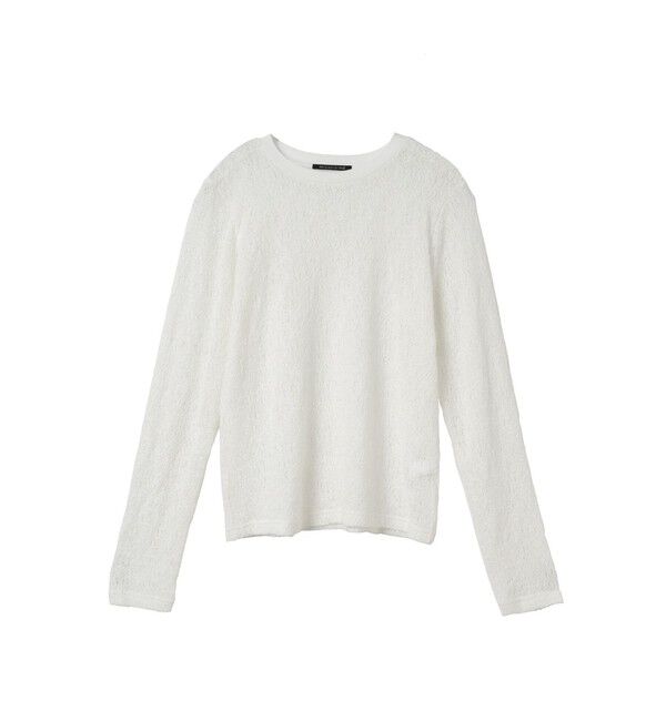 mizuiro ind「mizuiro ind レースクルーネックTシャツ」|Tシャツ・カットソー|