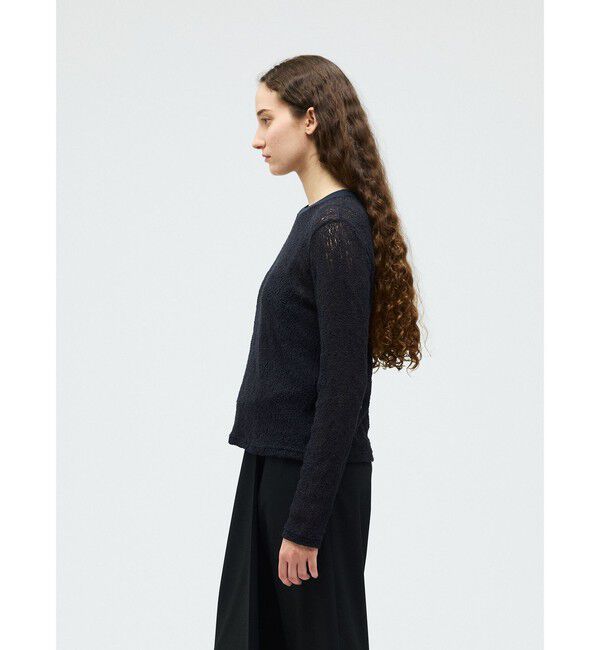 mizuiro ind「mizuiro ind レースクルーネックTシャツ」|Tシャツ・カットソー|