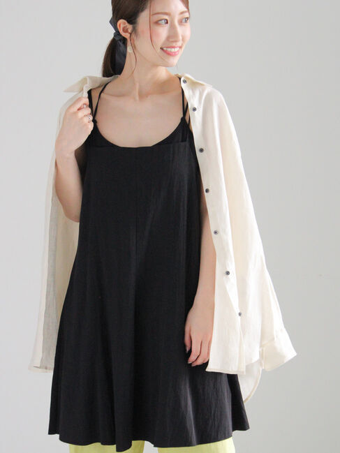 Te chichi「【松井愛莉着用】ミドルフレアキャミブラウス」|シャツ・ブラウス|ブラック