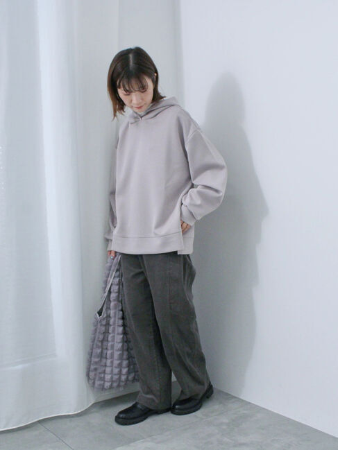 Samansa Mos2 blue「ダンボールパーカー」|Tシャツ・カットソー|