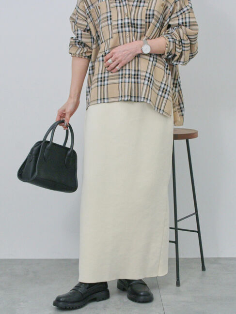 Samansa Mos2 blue「◎ニットタイトスカート」|スカート|