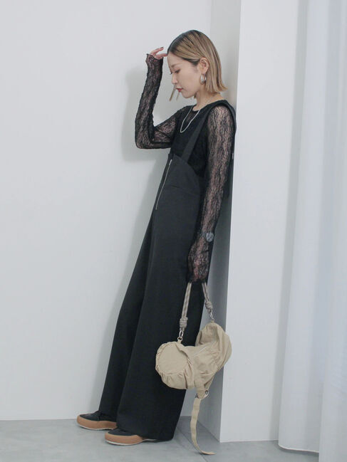 Samansa Mos2 blue「シャーリングミニドラムバッグ」|その他|