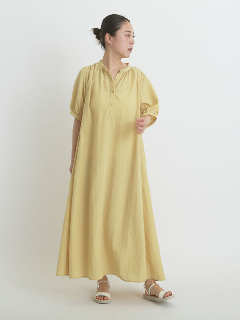 sm2rhythm「ワッシャーAラインワンピース」|ワンピース|イエロー