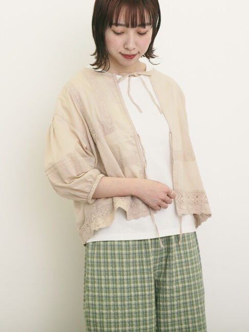 Samansa Mos2「パッチワークレースブラウス」|シャツ・ブラウス|