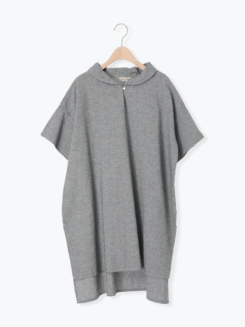 Samansa Mos2「【クールコットン】柄アソートスキッパーチュニック」|シャツ・ブラウス|