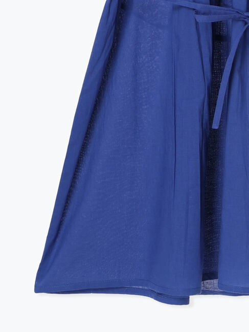 Samansa Mos2 blue「【Made in India】シャーリングノースリーブチュニック」|シャツ・ブラウス|