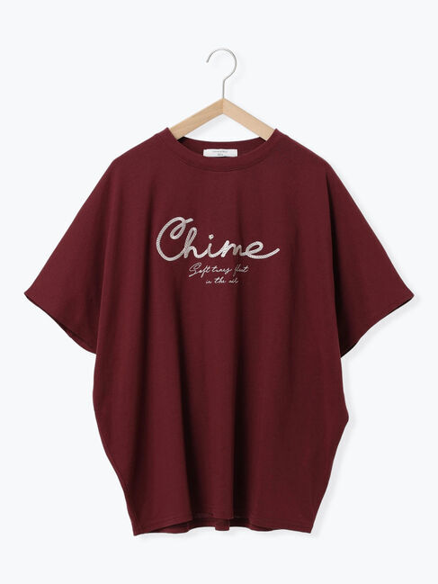 Samansa Mos2 blue「【接触冷感】ドルマンギャザー刺繍Tシャツ」|Tシャツ・カットソー|