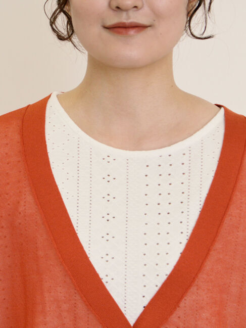 Samansa Mos2「【マシンウォッシャブル】ドルマンスリーブVネックカーディガン」|カーディガン|