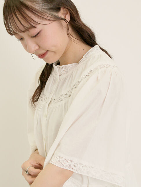 Samansa Mos2「レースティアードチュニックブラウス」|シャツ・ブラウス|