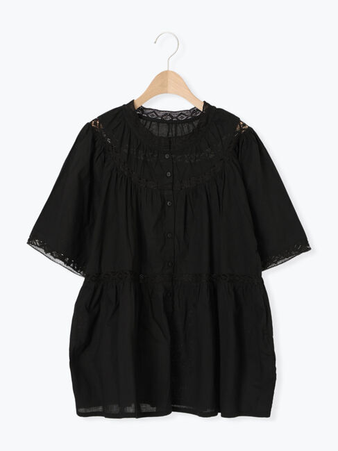 Samansa Mos2「レースティアードチュニックブラウス」|シャツ・ブラウス|