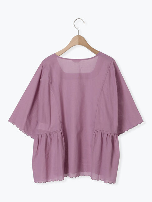 Samansa Mos2「◎裾スカラップブラウス」|シャツ・ブラウス|