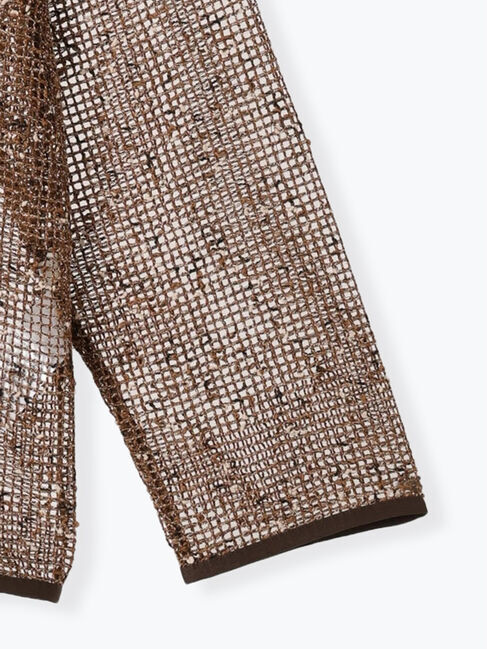 Samansa Mos2 blue「前後2wayメッシュレースカーディガン」|カーディガン|