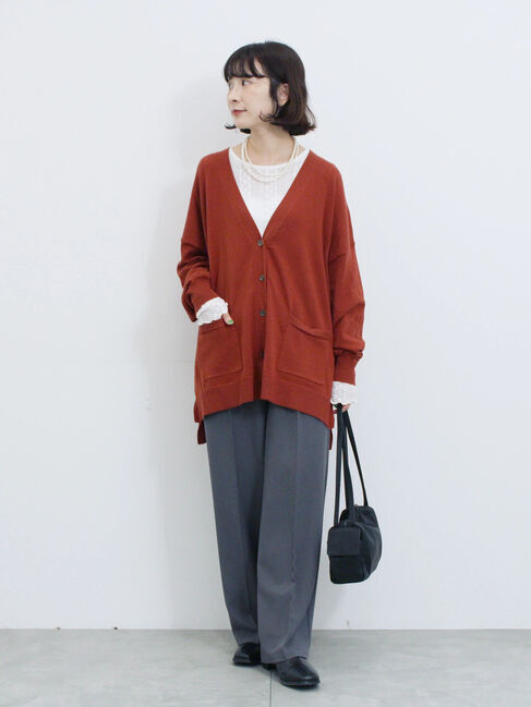 Samansa Mos2 blue「マルチスタイルVネックカーディガン」|カーディガン|