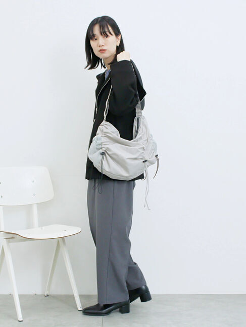 Samansa Mos2 blue「ナイロンシャーリングバッグ」|その他|