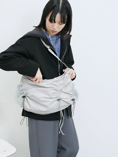 Samansa Mos2 blue「ナイロンシャーリングバッグ」|その他|