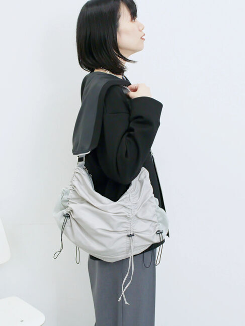 Samansa Mos2 blue「ナイロンシャーリングバッグ」|その他|