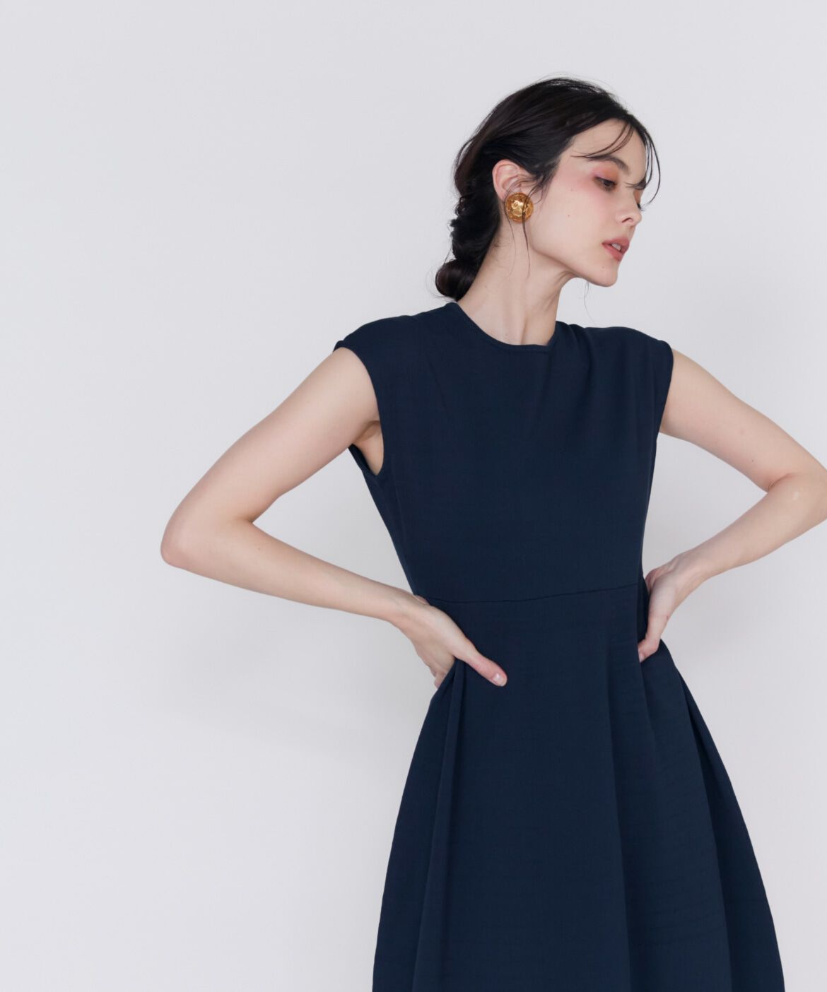 Maglie le cassetto「《M Maglie le cassetto》シアーラインニットワンピース」|ワンピース|