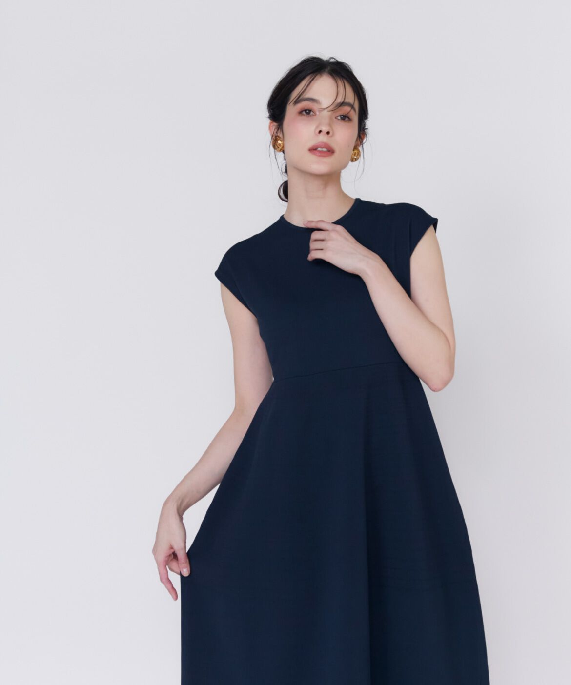 Maglie le cassetto「《M Maglie le cassetto》シアーラインニットワンピース」|ワンピース|