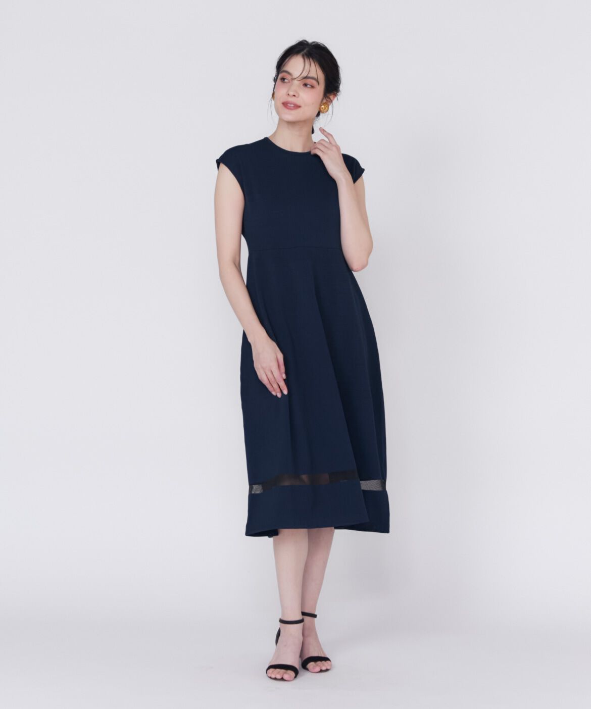 Maglie le cassetto「《M Maglie le cassetto》シアーラインニットワンピース」|ワンピース|