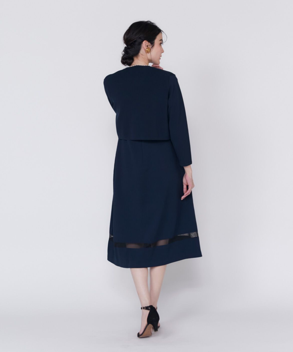 Maglie le cassetto「《M Maglie le cassetto》シアーラインニットワンピース」|ワンピース|