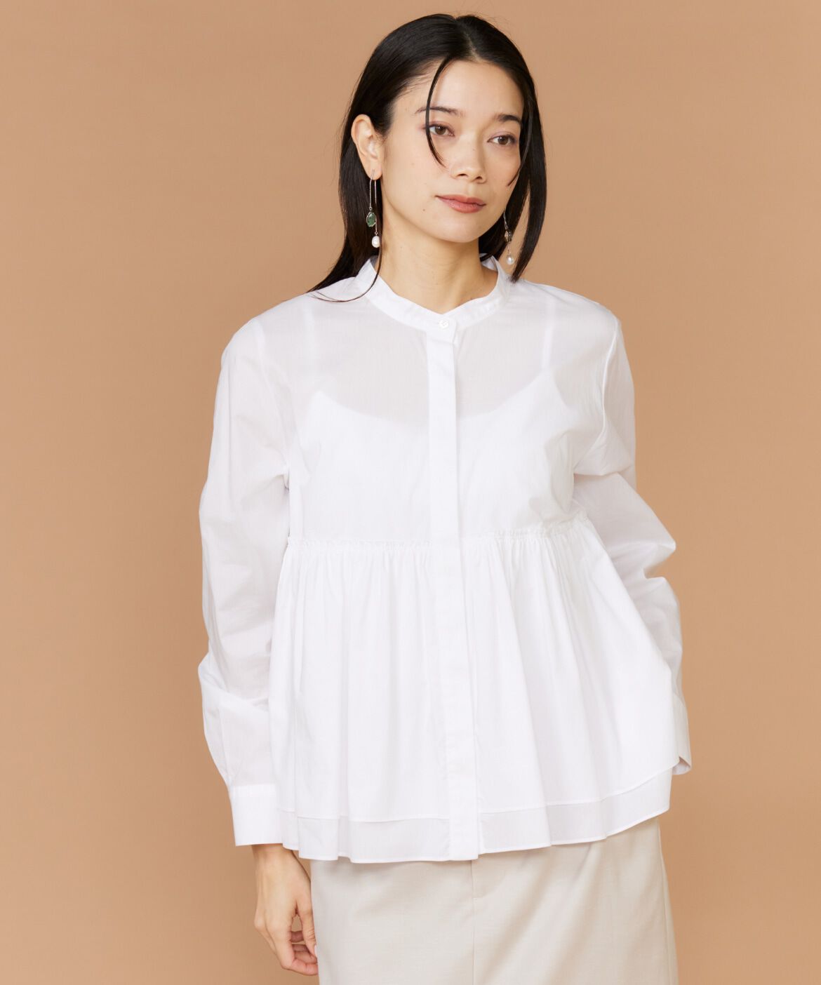INED「レイヤードブラウス」|シャツ・ブラウス|オフホワイト1