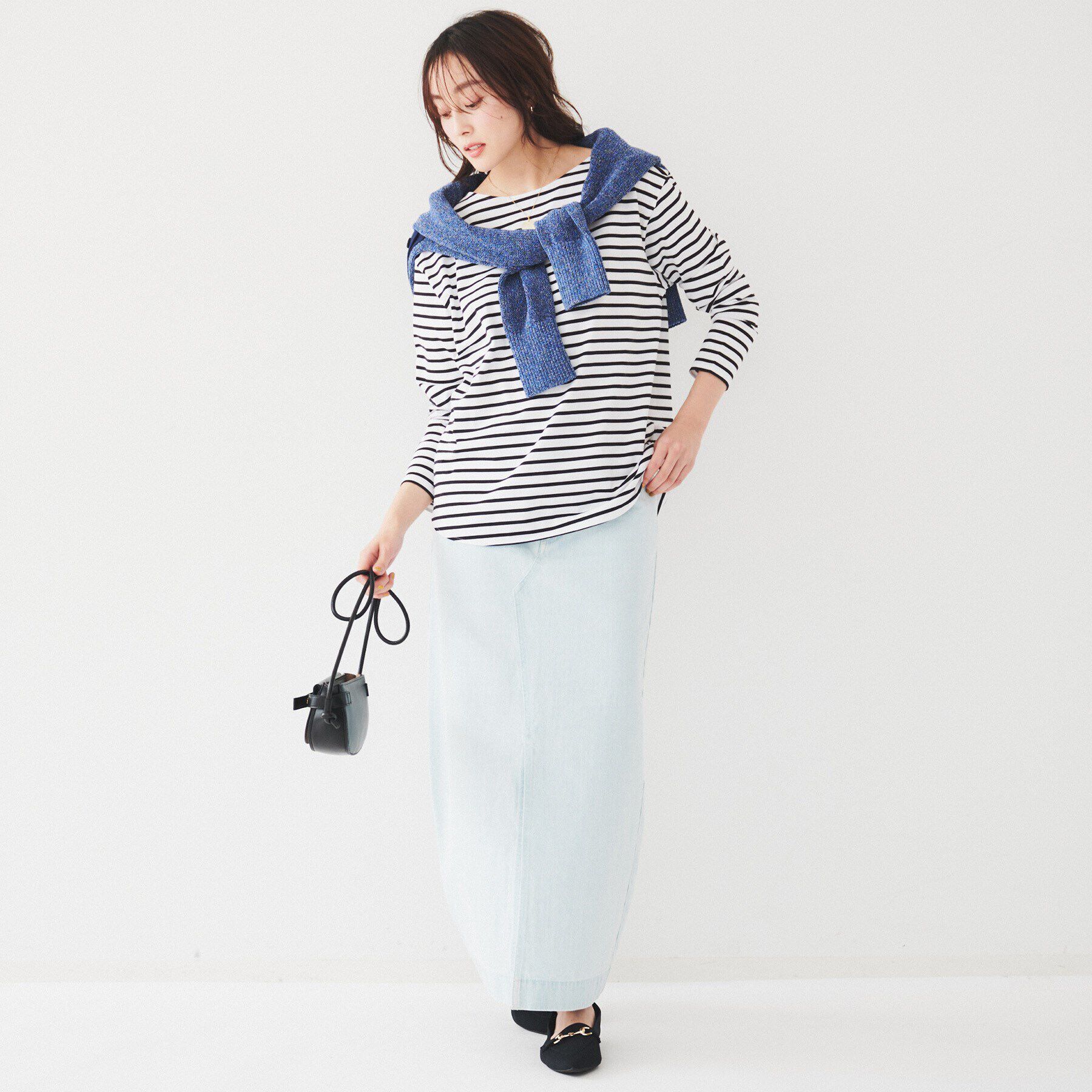 UNTITLED「【着回し/首元スッキリ】ボートネック天竺プルオーバー」|Tシャツ・カットソー|