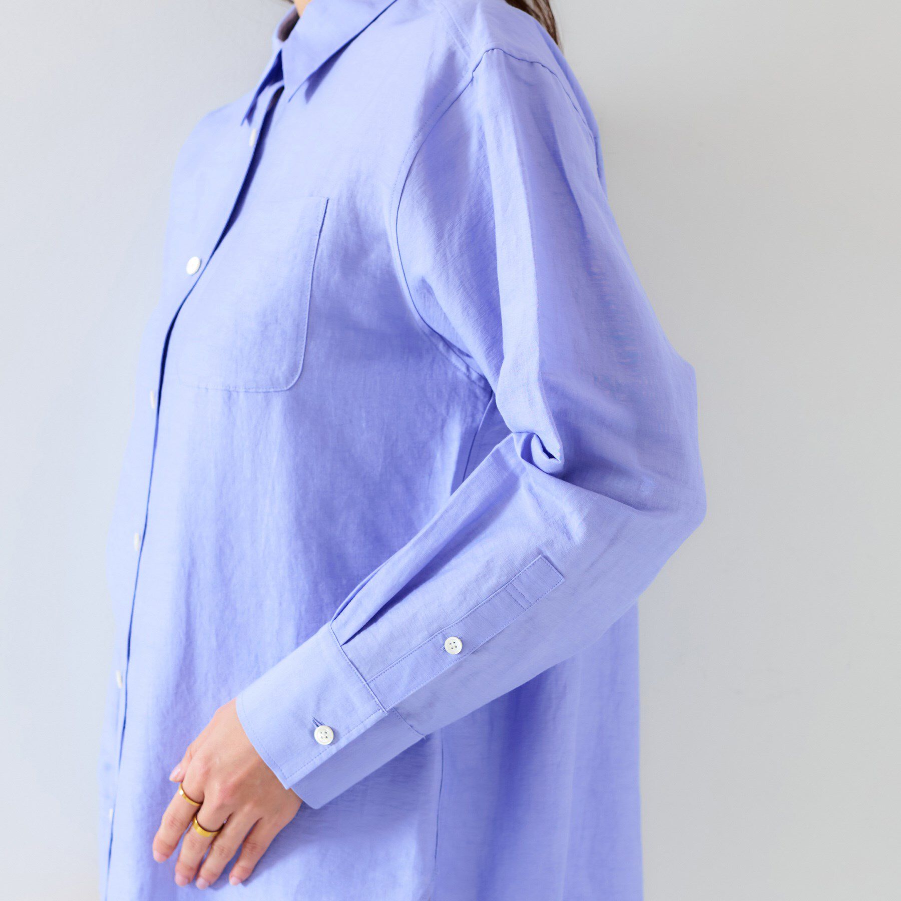 UNTITLED「【セットアップ可能/手洗い可】リネン混 ベーシックシャツ」|シャツ・ブラウス|