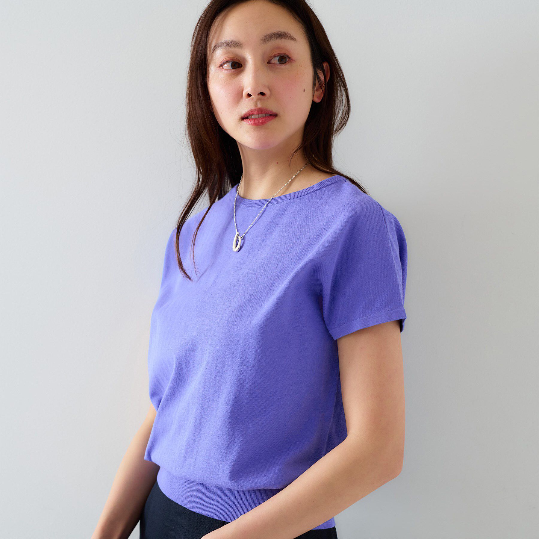 UNTITLED「【11色展開/コットン100/アンサンブル可能】 プルオーバーニット」|ニット・セーター|