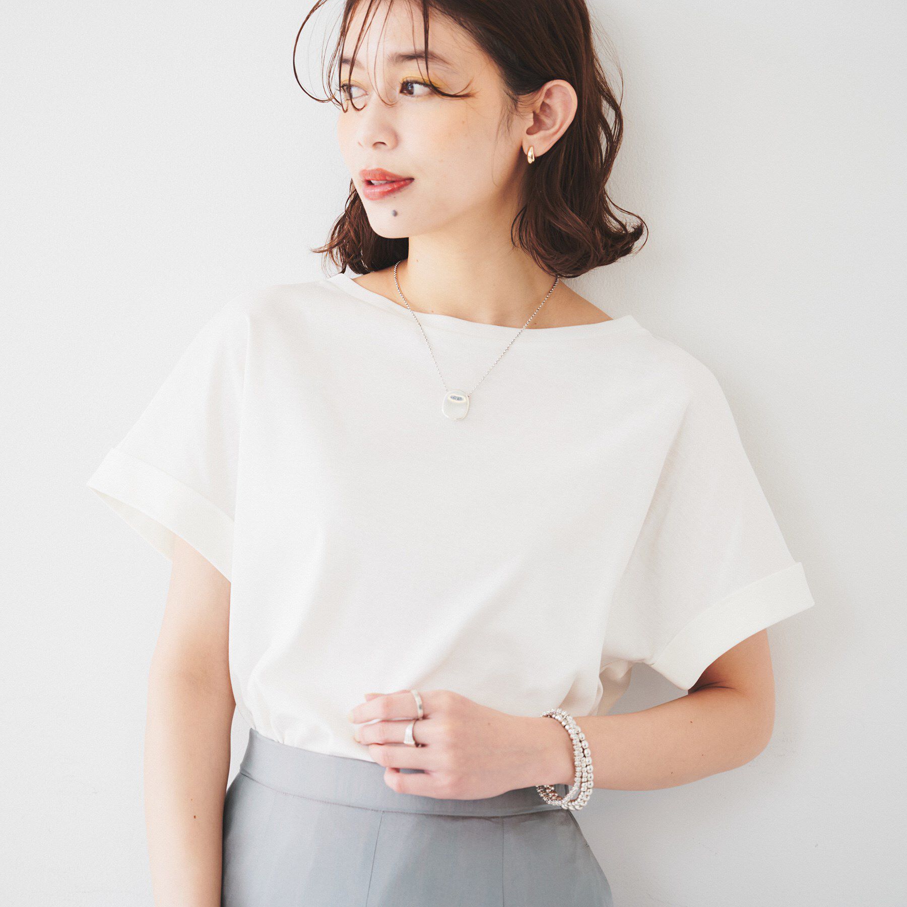 UNTITLED「ドルマンスリーブプルオーバー」|Tシャツ・カットソー|オフホワイト(003