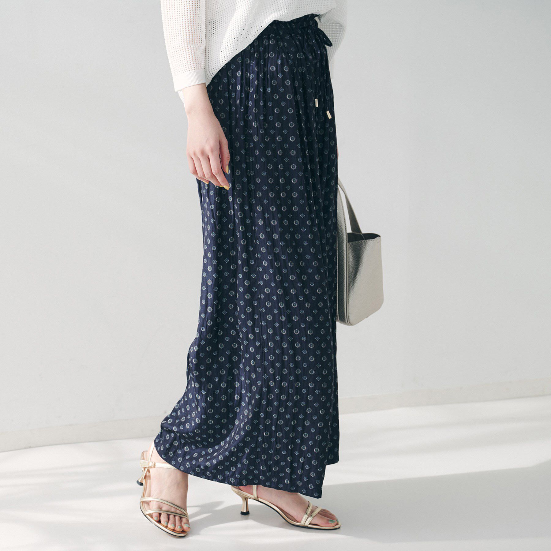 UNTITLED「【セットアップ可能/ウエストゴム】小紋柄パンツ」|その他|